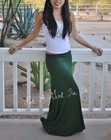 New Plus Size Womens Fold Over Usa Army Olive Green Boho Maxi Skirt Xl 1x 2x 3x