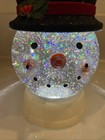 Bath   Body Works Christmas Snowman Water Globe Pedestal Iridescent Glitter