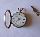 Pocket Watch English Sec  Xix Allmarked Silver Case - Working