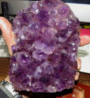 Large Amethyst  Crystal Cluster  Geode From Brazil Cathedral Polished  Stand
