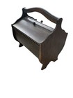 Vintage Wood Sewing Box Basket-double Hinged 12x10x8   