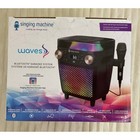 Singing Machine Waves Bluetooth Karaoke System Sml693bk Led Lights Black New