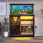 50 Gallon Aquarium Stand With Storage  charging Station Led Fish Tank Stand