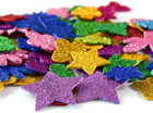  6 Pack  Glitter Foam Letter Stickers Foam Stars Heart Self-adhesive Stickers 3d
