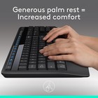 Logitech Mk345 Wireless Keyboard Mouse Combo Full Size Black Usb Receiver
