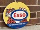 Esso Put Tiger In Tank Gasoline Oil Gas Vintage Style Round Sign Reproduction