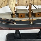 Vintage Mini Wooden Ship Figurine Sails Home Decor Model Nautical  Desktop 6x6   