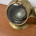 Vintage Brass Nautical Binnacle Compass With Oil Lamp Maritime Precision