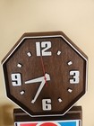 Vintage Pepsi Plug-in Electric Wall Clock- Working Collectable 
