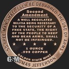 Lot Of 100 X 1 Oz  Second Amendment - 1 Oz Fine Copper Round - Bullion - Lot 100
