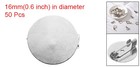 50pcs Silver Brooch Blank Round Trays With Pin Clip Pins Disc Base 16mm 0 6  