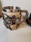 Ebros Gift Cyborg Steampunk Tankard Mug  Goblet    Candle Holder Lot Of 4 