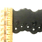 Eyelet Lace Trim Edging Cotton Embroidered Lace Trim 1-1 4  Black 7 Yds N17