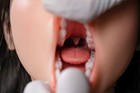 Realistic Silicone Sex Doll Head Real Oral Mobile Jaw Sex Tongue Implanted Hair