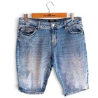 Ladies Denim Bermuda Shorts Blue Summer Stretch Knee Length Size 14