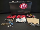 Cox  usa  Chaparral 2e Vintage 1 24 Slot Car W  Parts   Case   Misc
