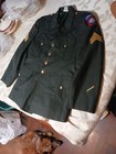 Vtg Us Army Airborne Usaf Green Button Up Dress Uniform Jacket Mens Size 40s