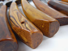 Vintage Lot Of 32 Bakelite Handles Brown Marbleized Flatware Kitchen Utensils