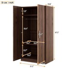 Vinsetto 2-door Wooden Wardrobe Armoire With 3 Storage Shelves