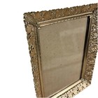 Vtg Lace Brass Gold Metal Ornate Filagree Photo Frame 5 x7  Wall Table Mcm Decor