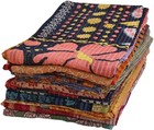 Wholesale Lot Of Indian Vintage Kantha Quilt Handmade Throw Reversible Blanke   
