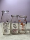 Lot Of 3 Cuban Milk Bottles Beautiful Colors Set One Pint third Quart   1 2 Pint