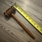 Vintage Wooden Gavel Judge Lawyer Auctioneer Collectible Prop Cosplay Court Wood