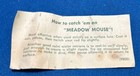 Vintage Fishing Heddon Meadow Mouse 9800 Wm Original Lure White Mouse Red Eyes