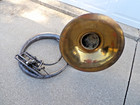 Vintage York Grand Rapids Michigan Usa Sousaphone Silver brass Finish - Parts 