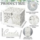 Rustic White Wooden Wedding Card Box With Lock Slot Money Envelope Holder