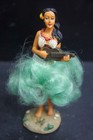 Vintage  1940 s Hawaiian Hula Girl Nodder 6 5  Chalkware    Vtg Bobble Dashboard