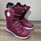 Dc Shoes Avour Womens Snowboard Boots Size 10 W Maroon Burgundy Speed Lace