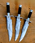 Lot Of 3 Jack Crain Commando Ls1 Survival Knife Replica Built Like Orignal W sth