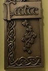 Irish Welcome  failte  Bronze Plated Wall Plaque Celtic Home Decor 9 5 x 3 25 