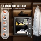 Uimoso Safe Box Lock Security For Cash Gun 1 8 Cubic Feet Home Office