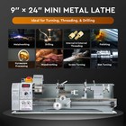 Creworks 9x24  Mini Metal Lathe 1100w Brushless Motor 3000rpm Benchtop 3-jaw