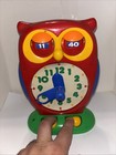 Vintage 1990 Tomy Owl Teaching Clock Learning Time Educational   Tested   Works
