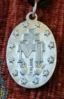 The Miraculous Medal Vintage   New Sterling Medal France Catholic 