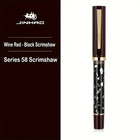 Jinhao 58 Fountain Pen Wine   Black Shell Inlay  Extra Fine Nib With Converter