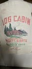 Vtg Log Cabin White Grits Vintage Feed Sack Full Body Apron Randolph Mills Ok