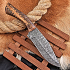 Custom Made Forged Damascus Steel Hunting Bowie Knife Pinecone Resin Handle 2982