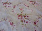 Yuwa Antique French Roses Repro 19th Century  Blue Ribbons Dobby Lawn Fabric 