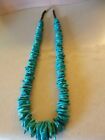 Vintage Genuine Turquoise And Sterling Native American Southwestern Necklace