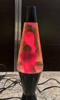 Vintage Lava Lite Lava Lamp - Midnight Series  8410 - Blood Red Wax   Amber Liq 