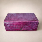 Vtg Handmade Mexican Embossed Tooled Leather Jewelry Box Trinket Case Folk Art