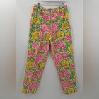 Vintage Key West Fashions 60s Colorful Comfort Waist Pants Xl Lilly Pulitzer