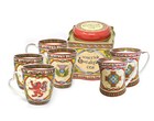 Scottish Thistle Mugs Set Of 2  Rampant Lion   Celtic Cross China Mugs  50 Tea B