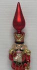 11  Full Body Nutcracker Soldier Glass Finial Christmas Tree Topper Decor