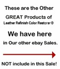 Black Leather Refinish Color Restorer    3 Pc  Kit - Dye   Cleaner-preparer Combo