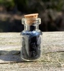 Black Tourmaline Chips Mini Bottle Altar Offering Protection